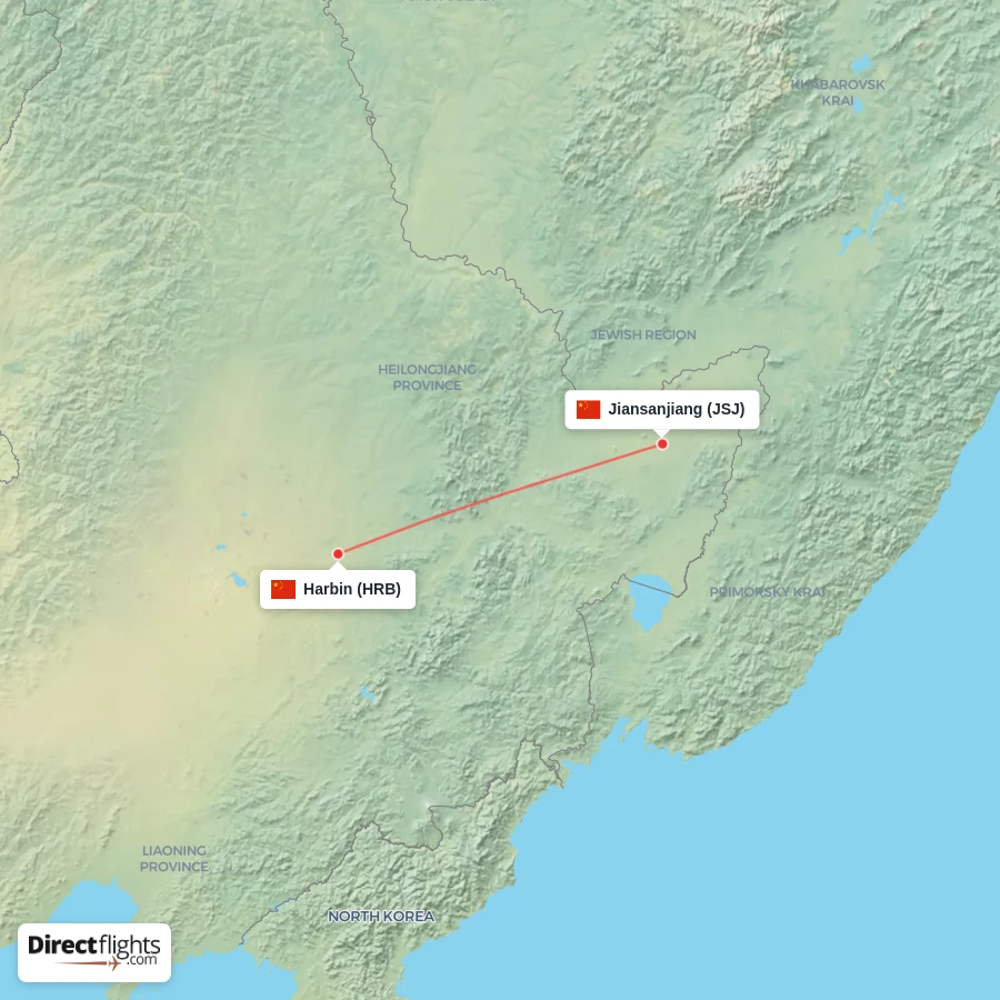 JSJ - HRB route map