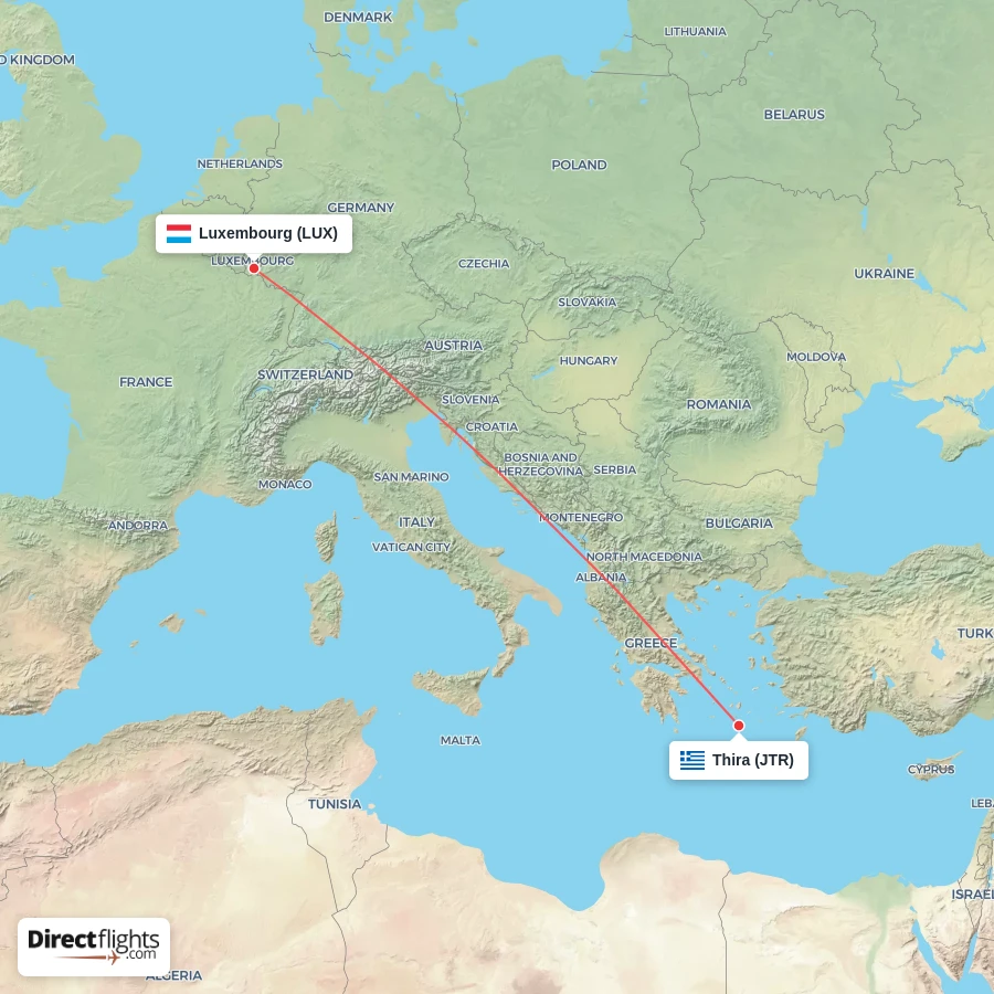 JTR - LUX route map
