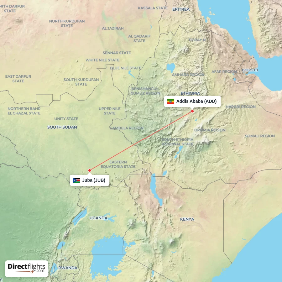 JUB - ADD route map