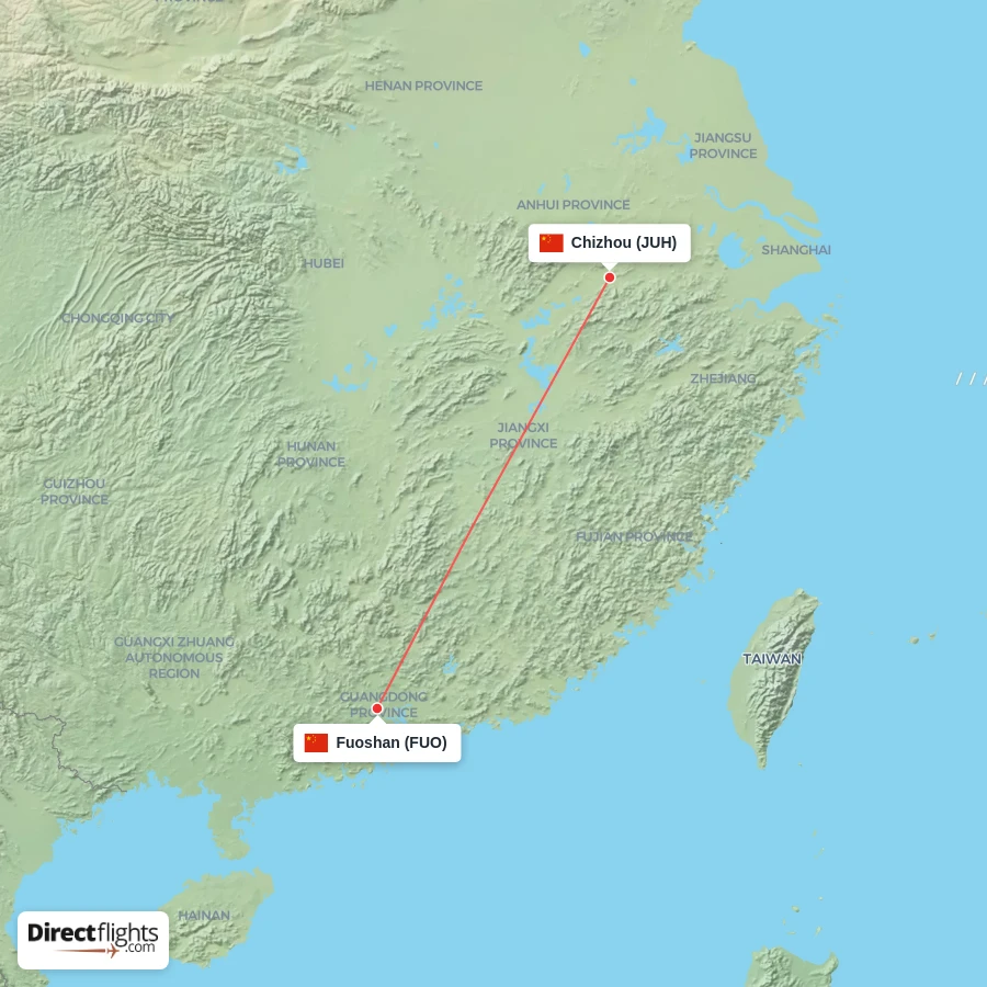 JUH - FUO route map