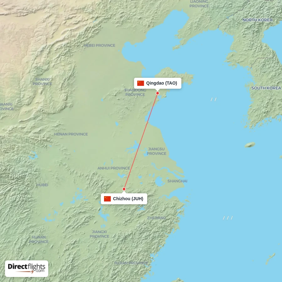 JUH - TAO route map