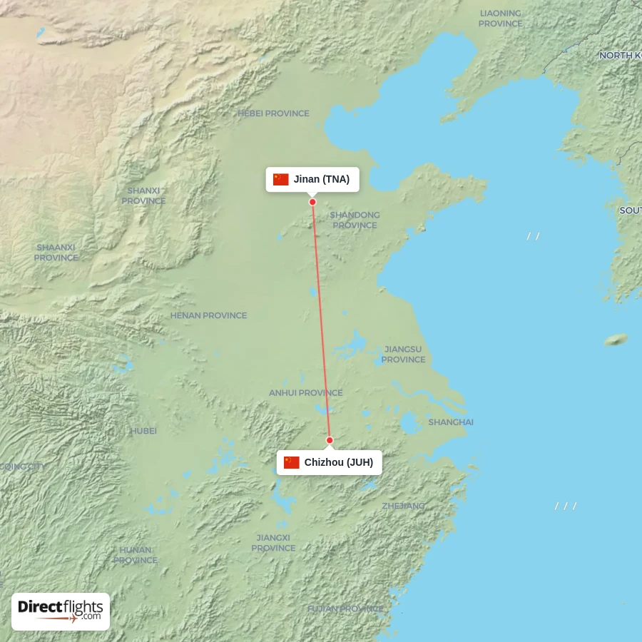 JUH - TNA route map
