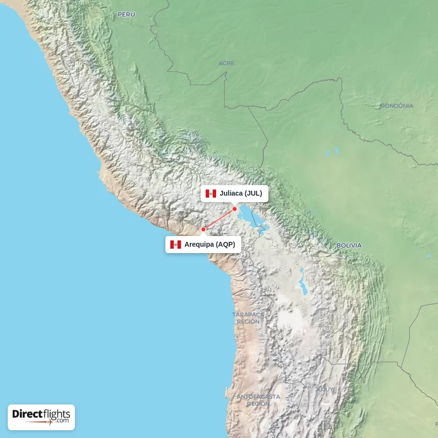 JUL - AQP route map