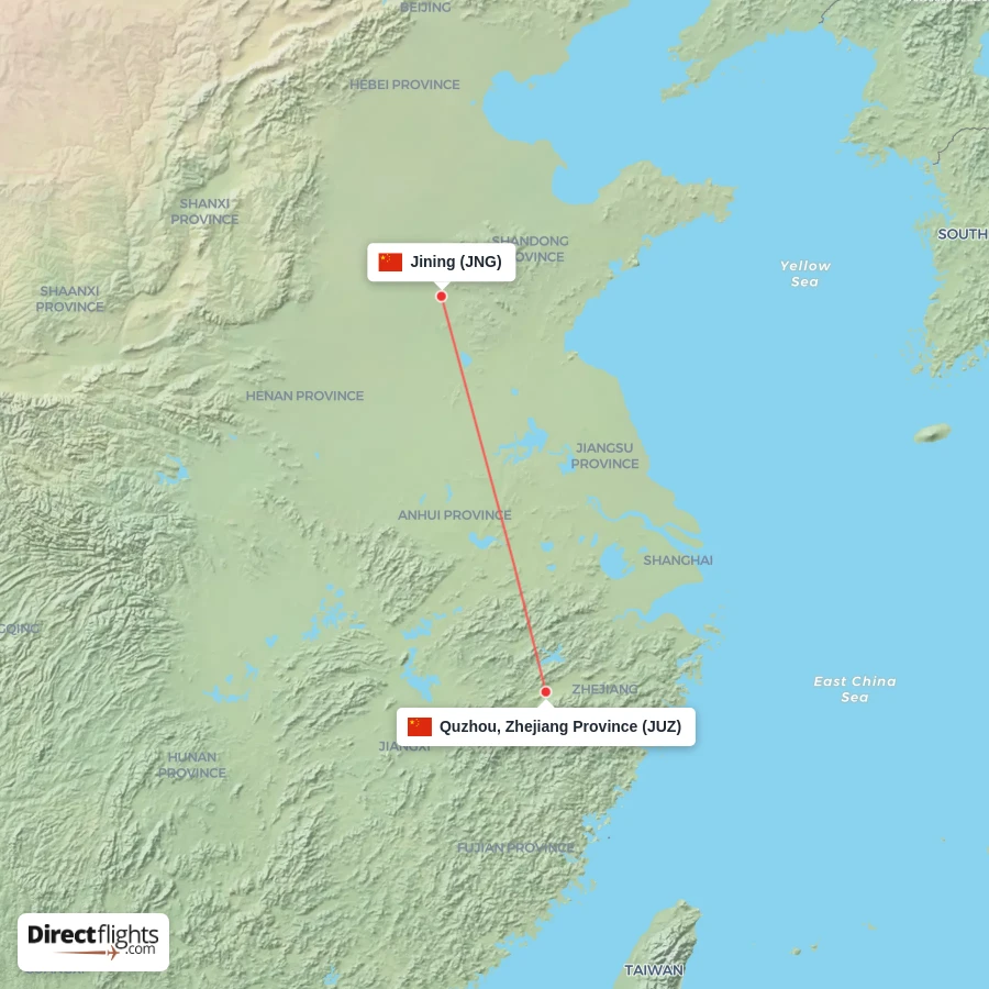 JUZ - JNG route map