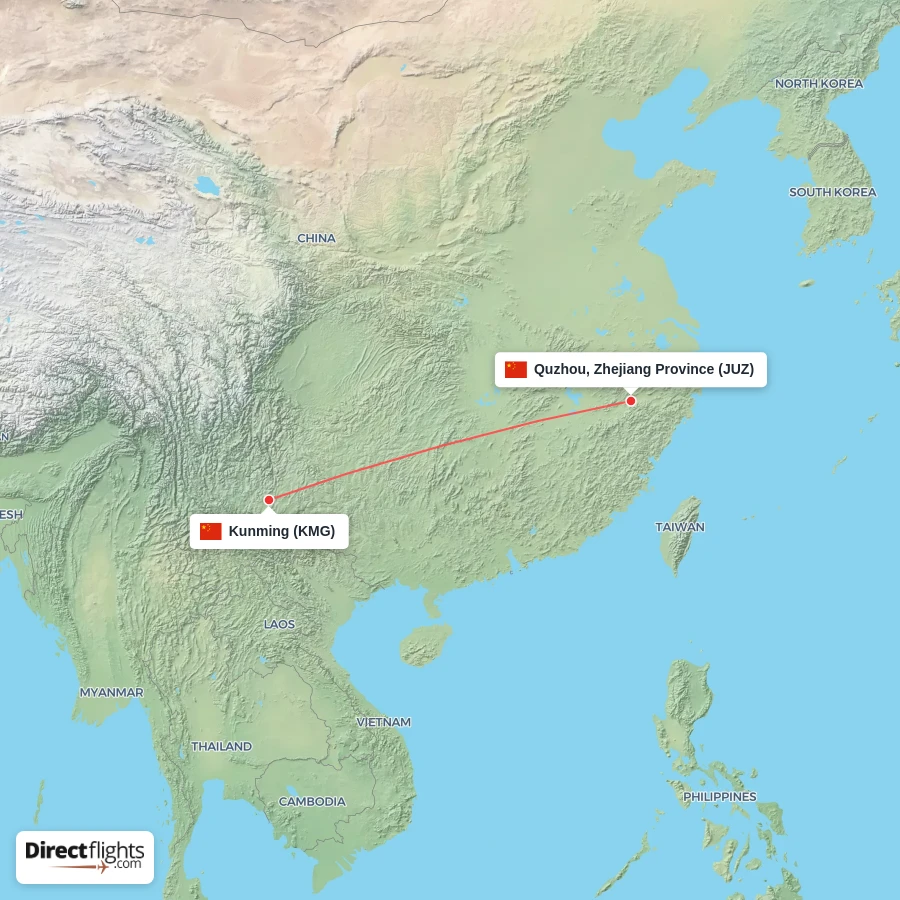 JUZ - KMG route map
