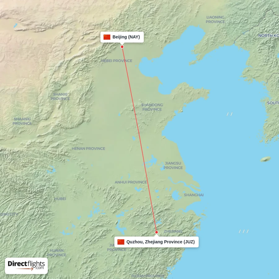 JUZ - NAY route map
