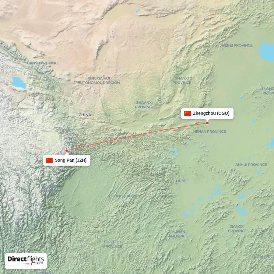 JZH - CGO route map