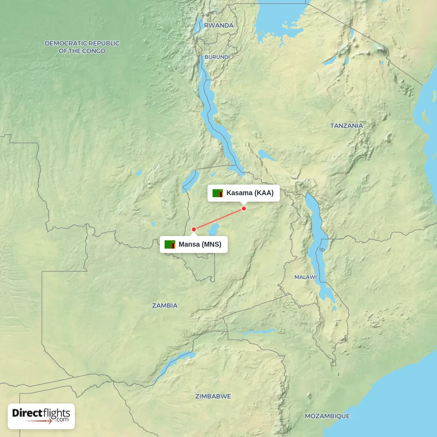 KAA - MNS route map