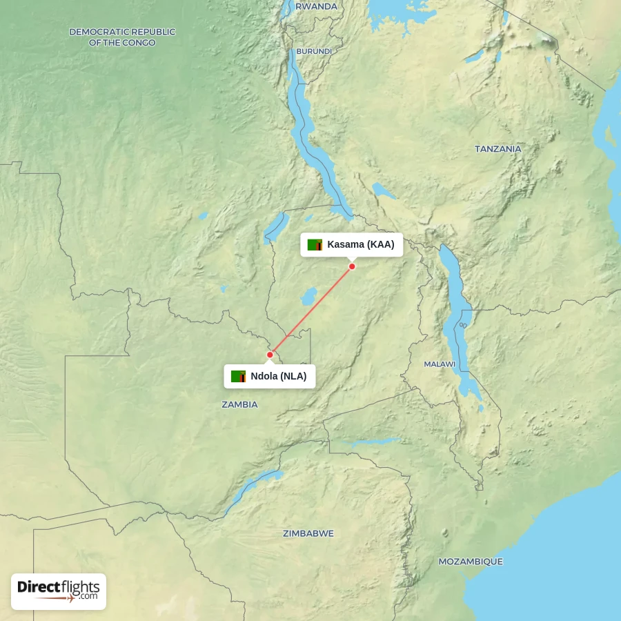 KAA - NLA route map