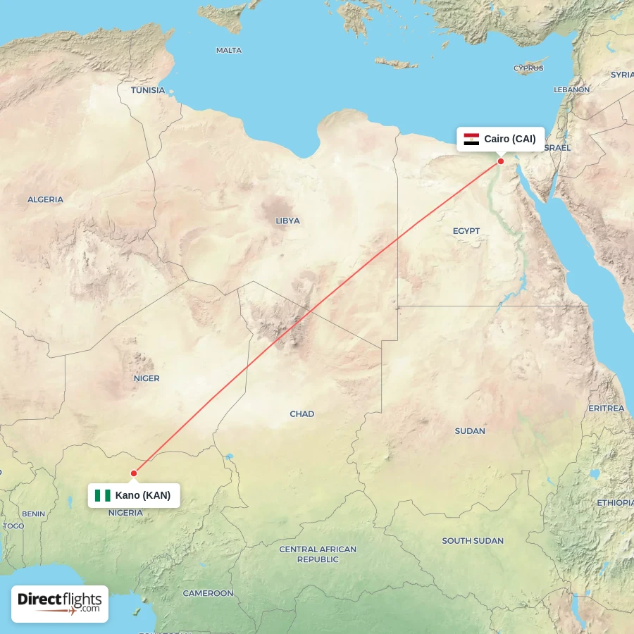 KAN - CAI route map