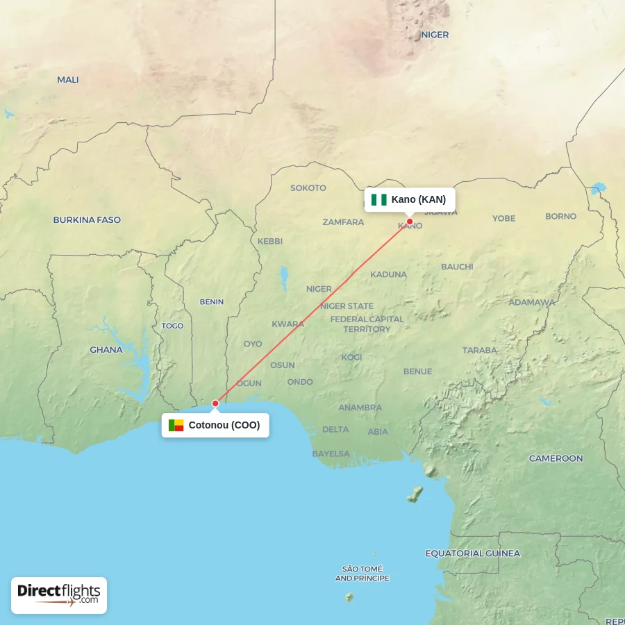 KAN - COO route map