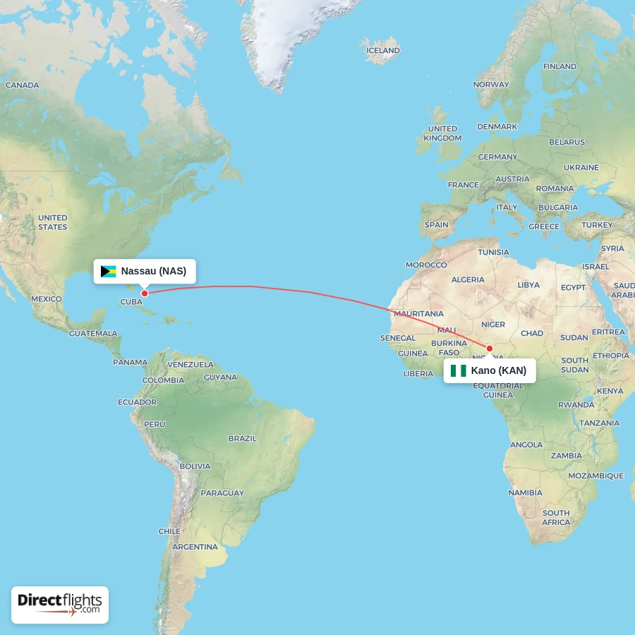 KAN - NAS route map