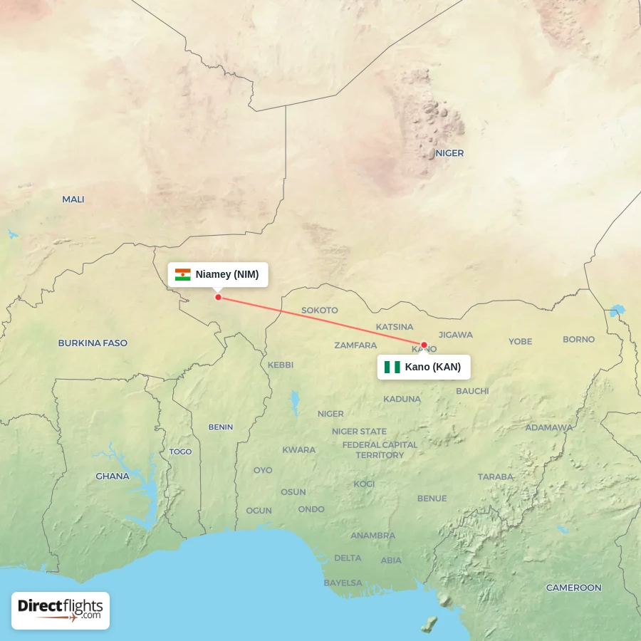 KAN - NIM route map