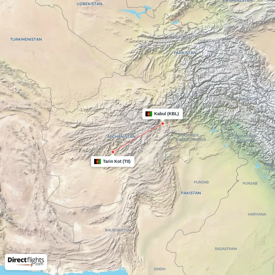 KBL - TII route map