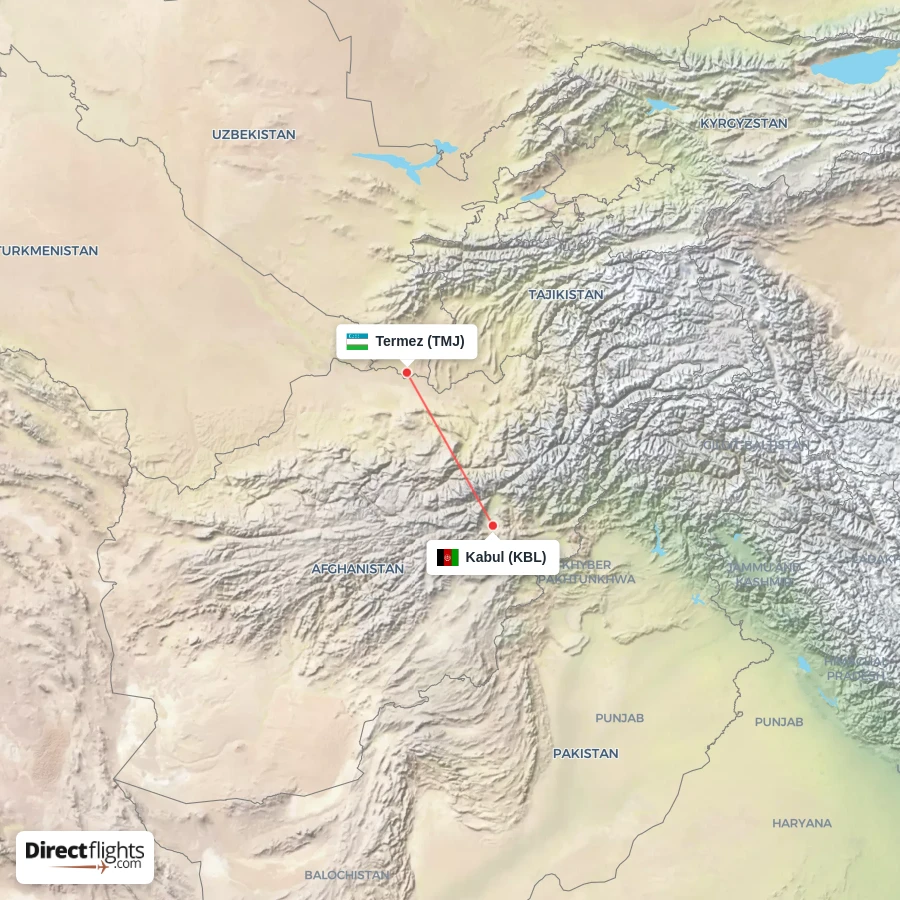 KBL - TMJ route map