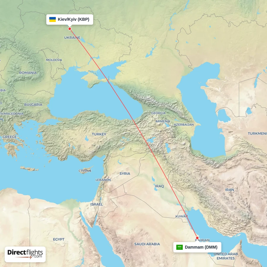 KBP - DMM route map