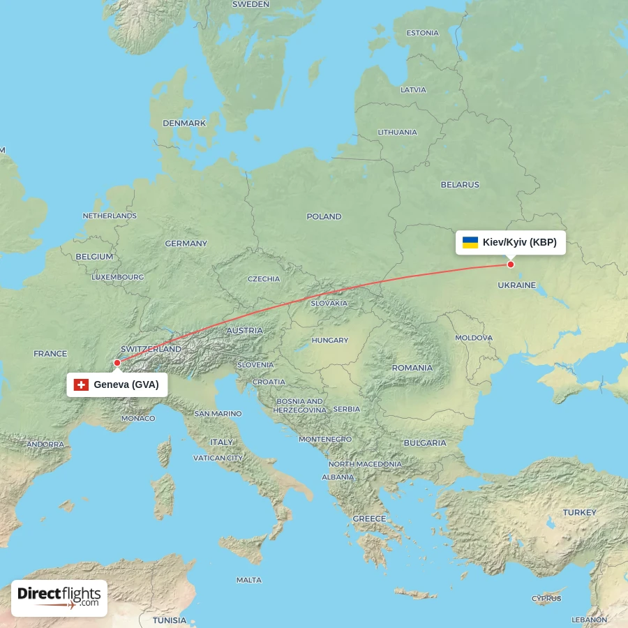 KBP - GVA route map