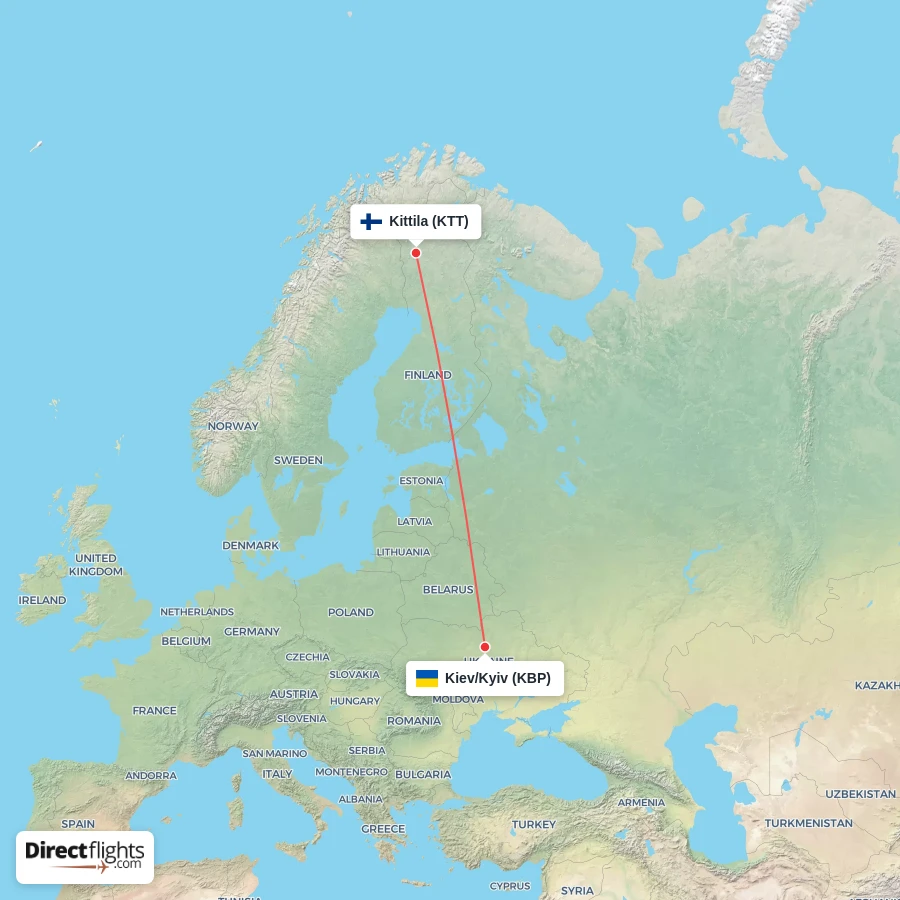 KBP - KTT route map