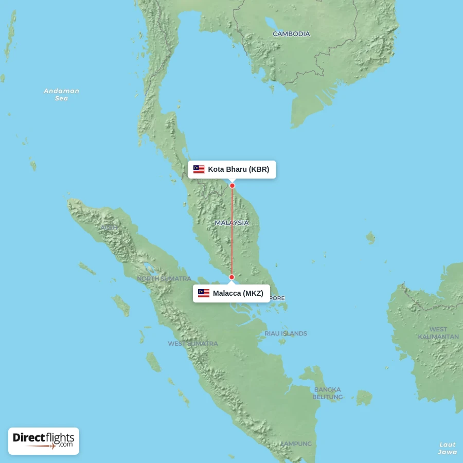 KBR - MKZ route map
