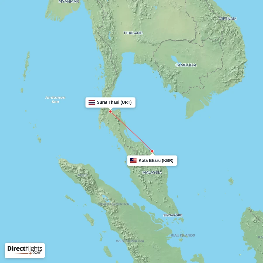 KBR - URT route map