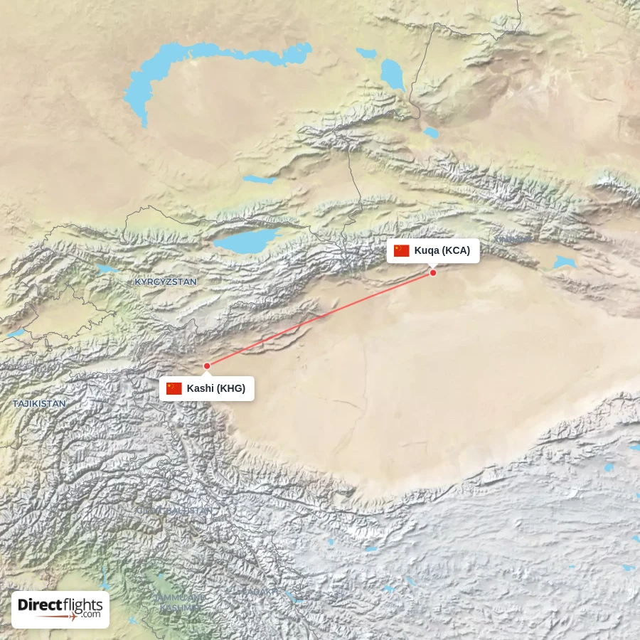 KCA - KHG route map