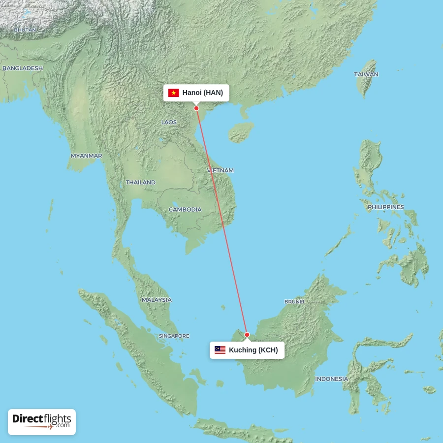 KCH - HAN route map