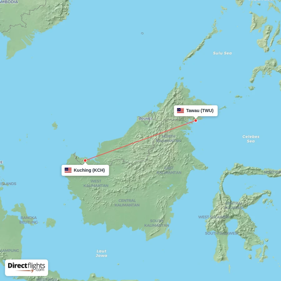 KCH - TWU route map