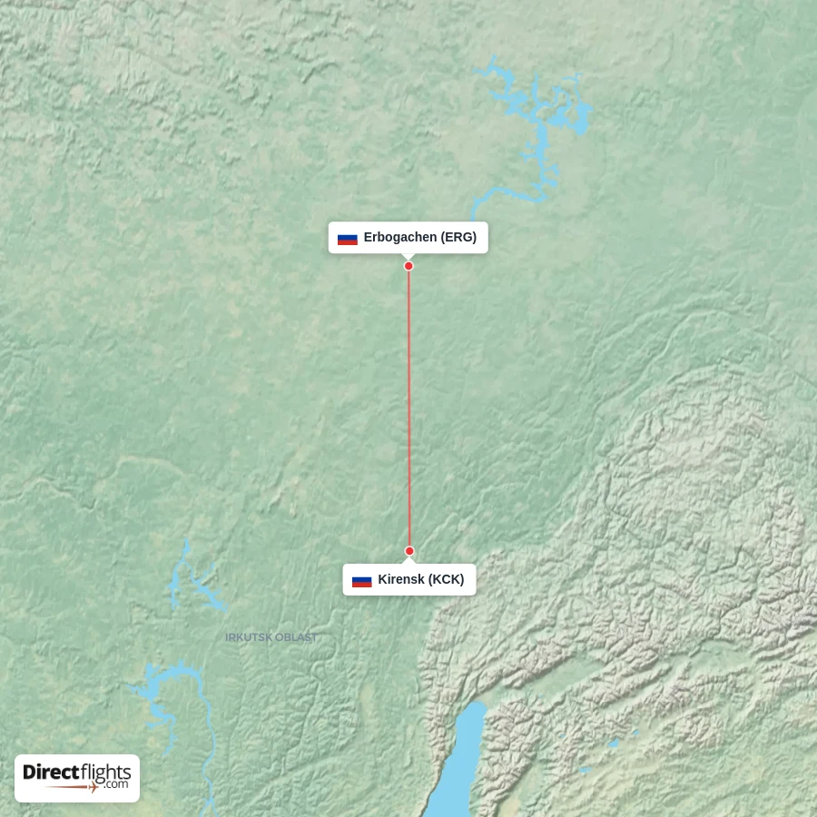 KCK - ERG route map