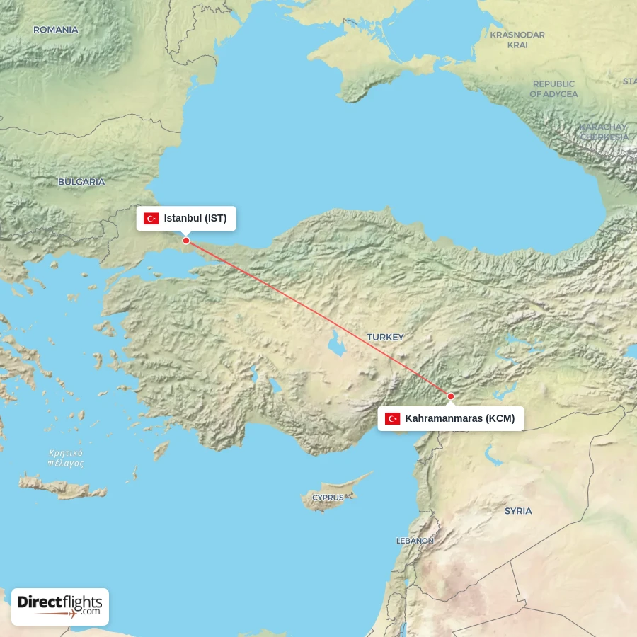 KCM - IST route map