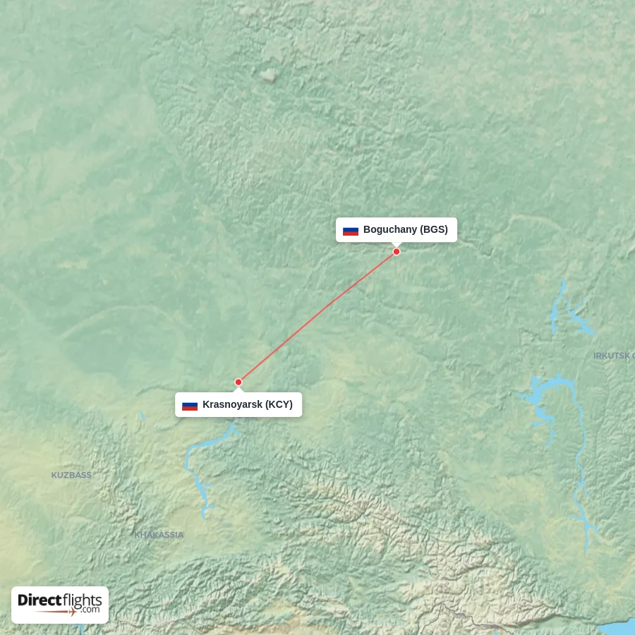 KCY - BGS route map