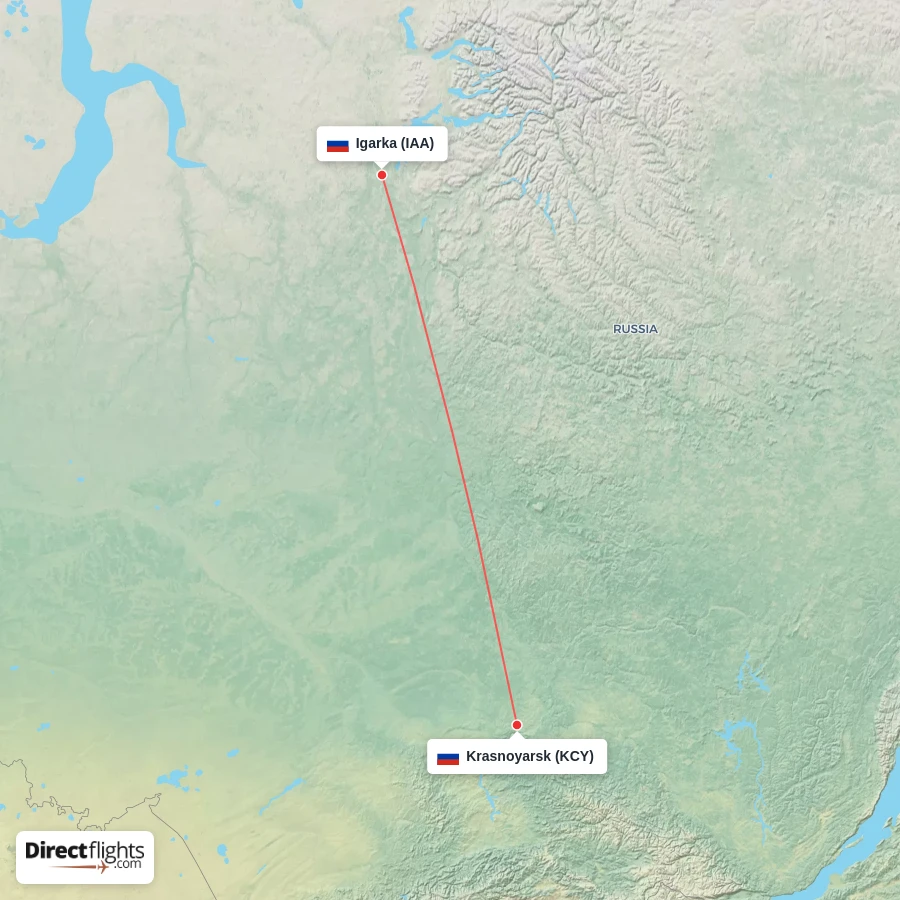 KCY - IAA route map