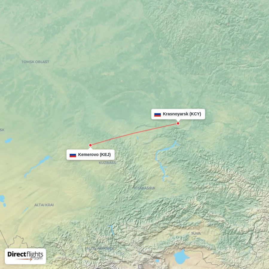 KCY - KEJ route map