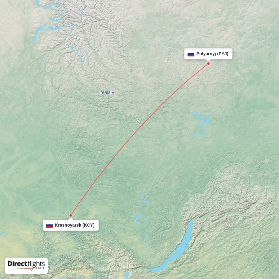 KCY - PYJ route map