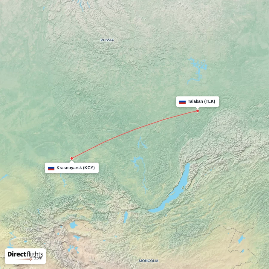 KCY - TLK route map
