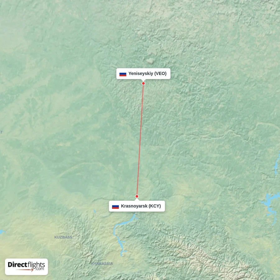 KCY - VEO route map