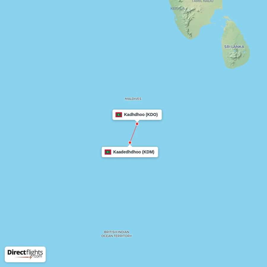 KDO - KDM route map