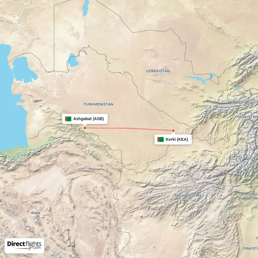 KEA - ASB route map