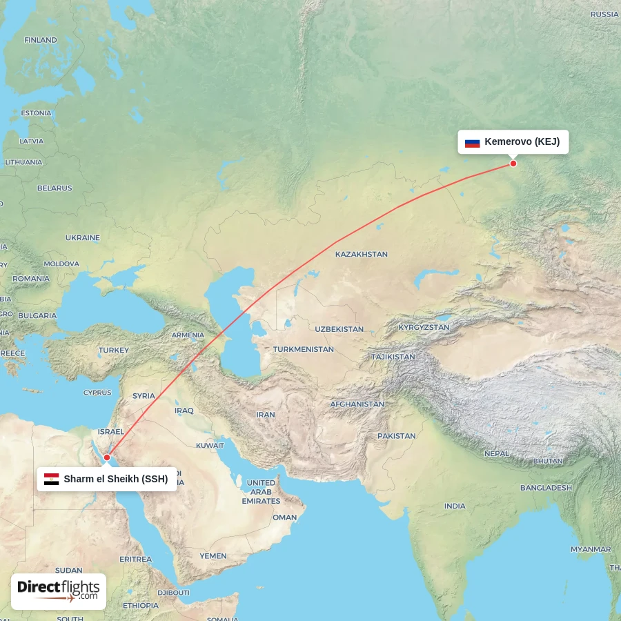 KEJ - SSH route map