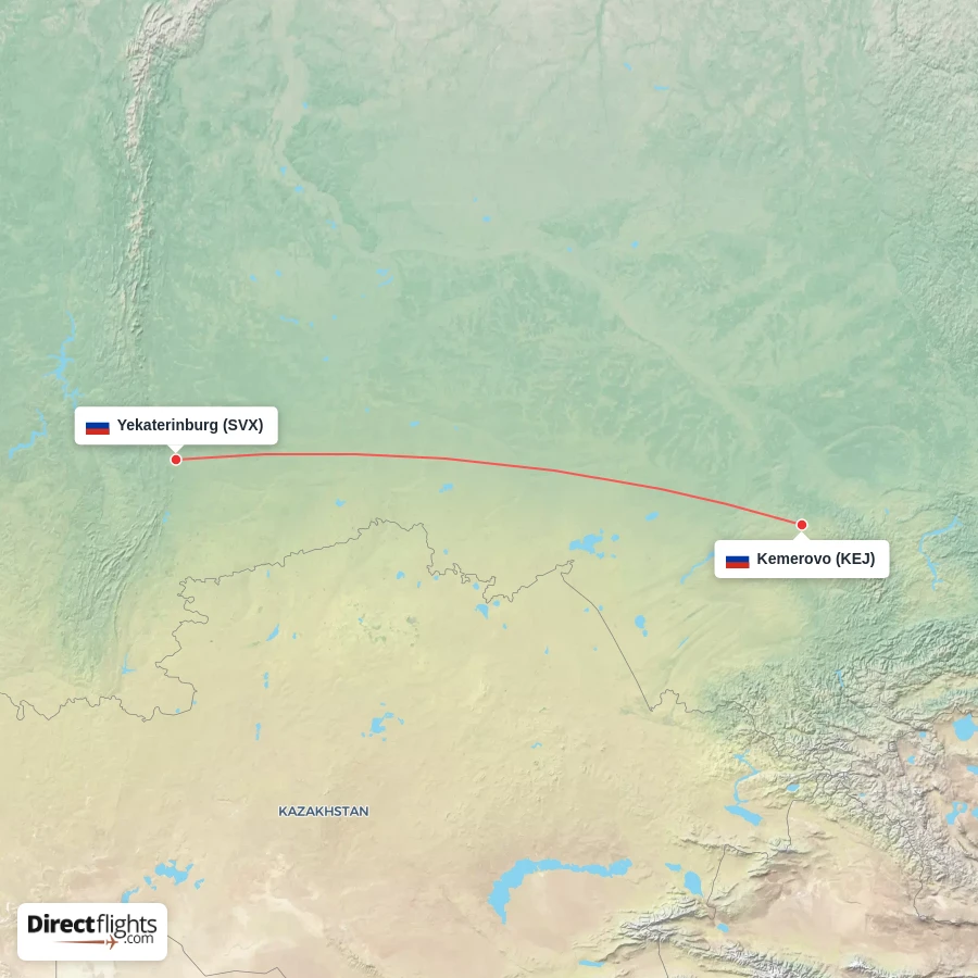 KEJ - SVX route map