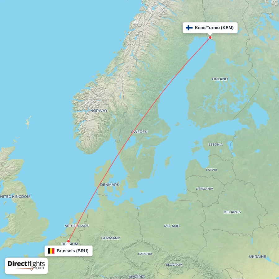KEM - BRU route map