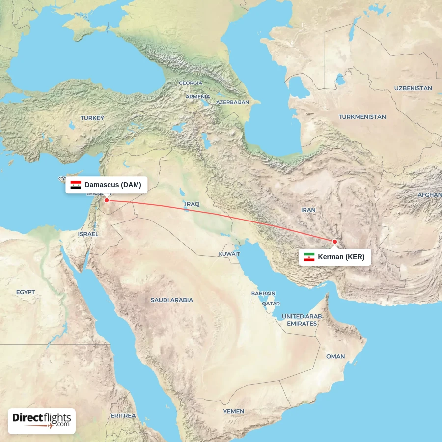 KER - DAM route map
