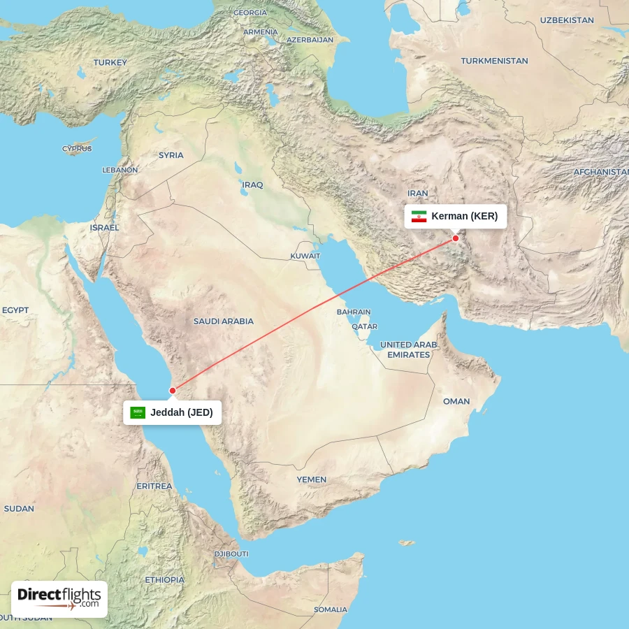KER - JED route map