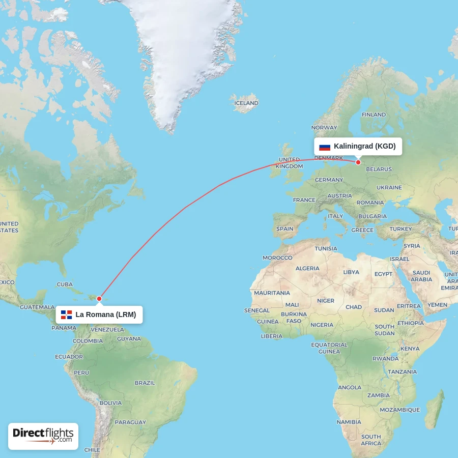 KGD - LRM route map