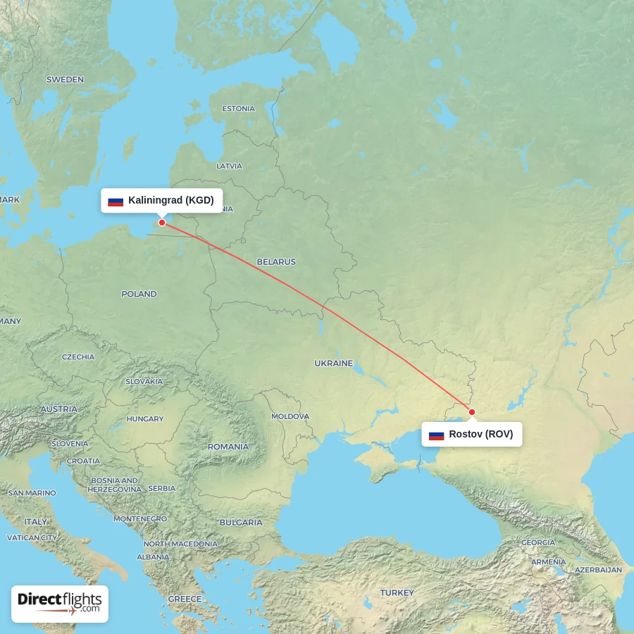 KGD - ROV route map
