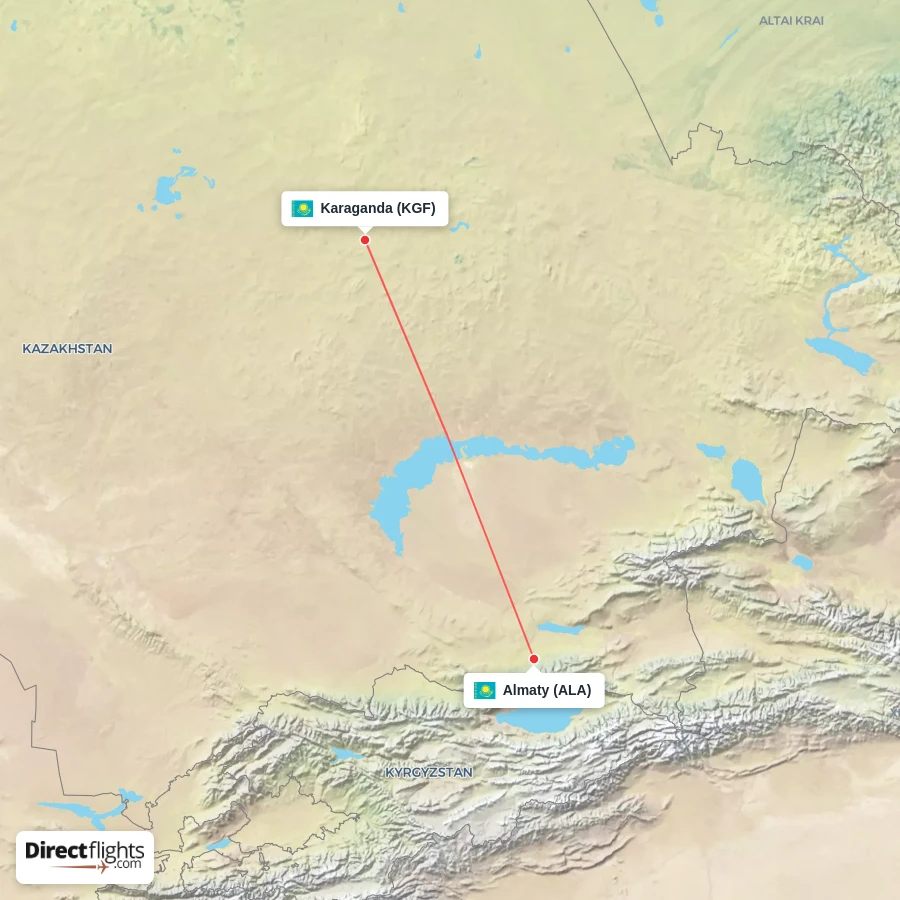 KGF - ALA route map
