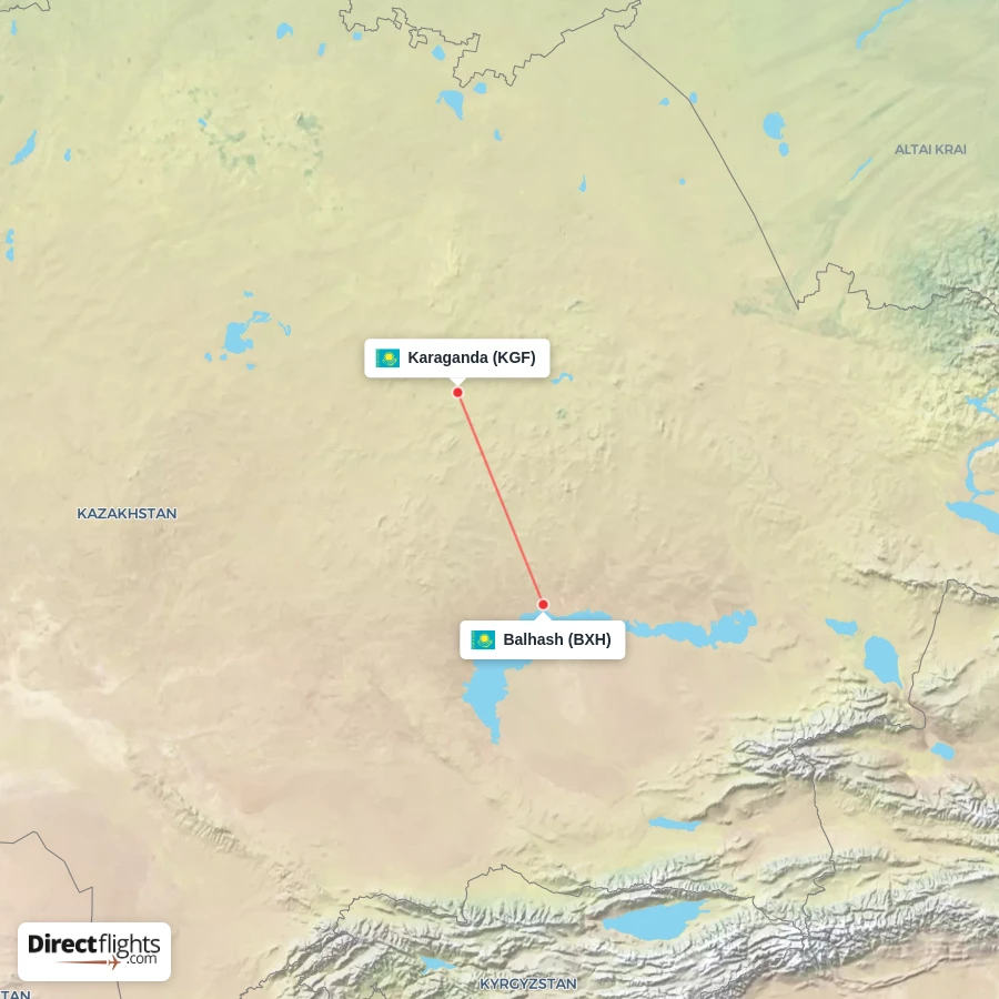 KGF - BXH route map
