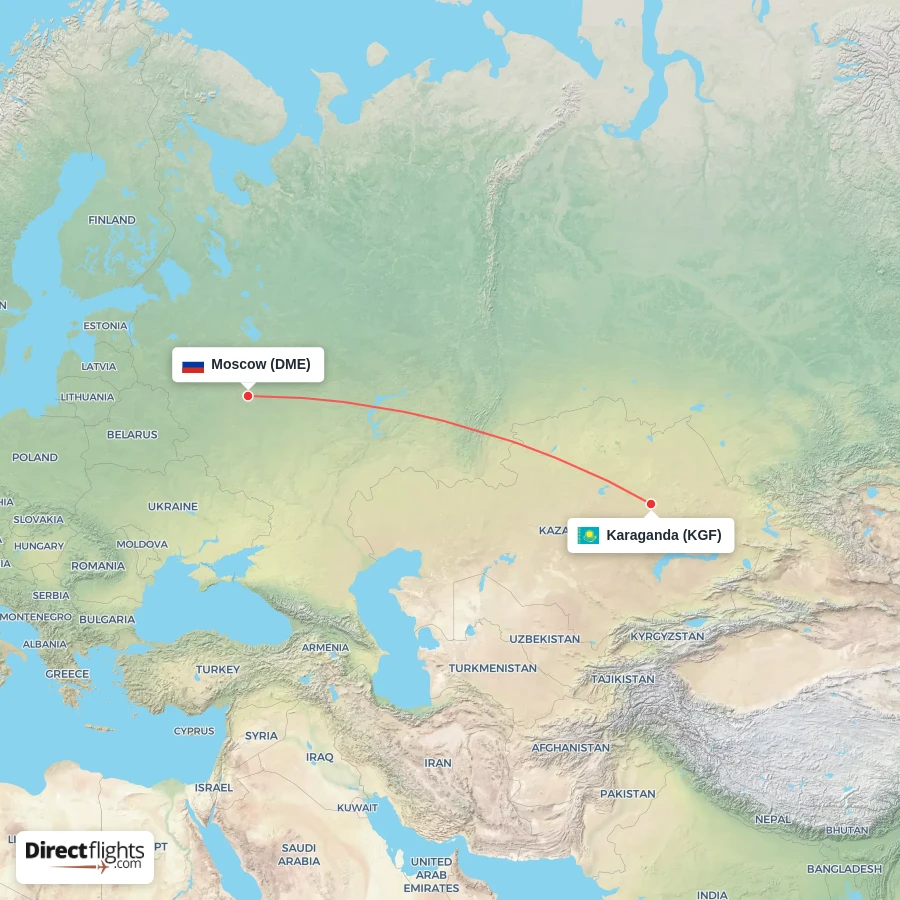KGF - DME route map