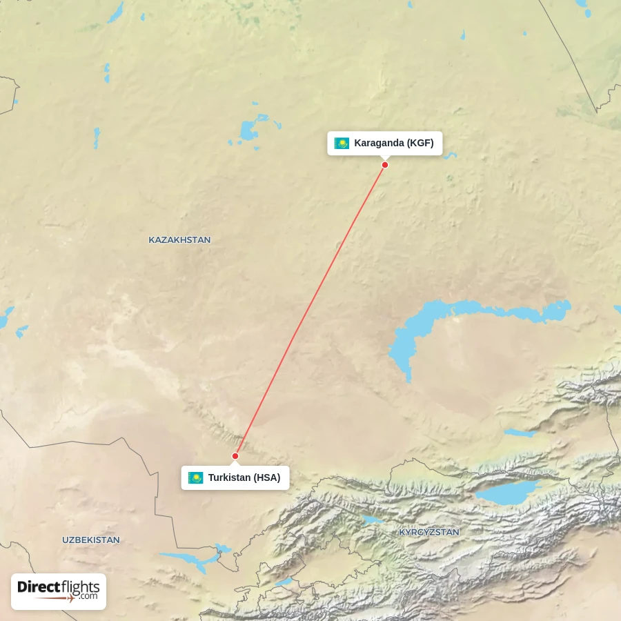 KGF - HSA route map