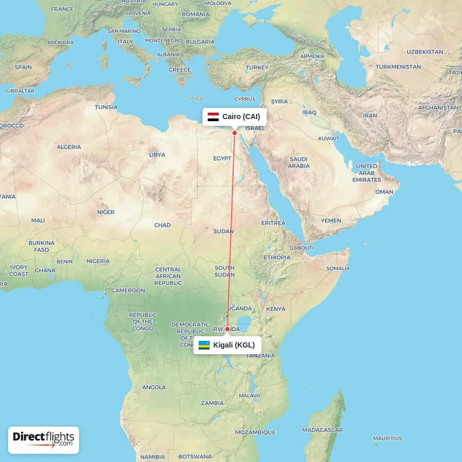 KGL - CAI route map