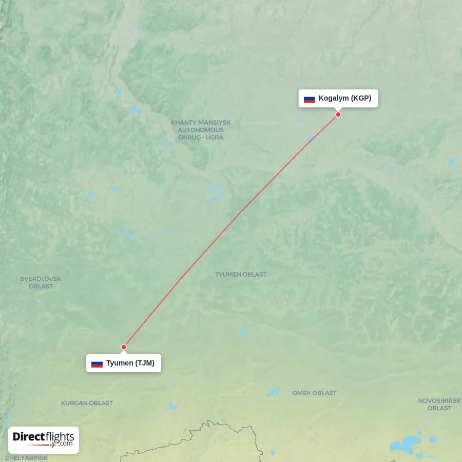 KGP - TJM route map